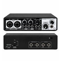 Interface audio 2 entrées 4 sorties FA22, carte son USB avec préamplis micro pour PC, Mac, enregistrement, podcasting, streaming en direct