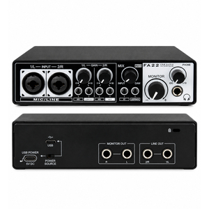 2 Giriş 4 Çıkış Ses Kartı FA22 USB Ses Kartı, PC Mac Bilgisayar Kaydı Podcast Yayını Canlı Yayın için Mikrofon Preamp'ları ile - Product Image 3