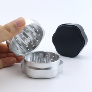 Black/Silver Exquisite Aluminum Alloy Tobacco Grinder Smoking Accessories 2 Layer Metal Herb Grinder Tobacco Crusher - Product Image 5