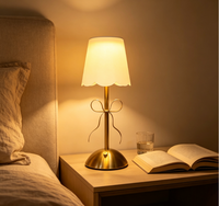 Lampu Meja Tiga Warna Sentuh Retro Isi Ulang, Lampu Suasana Kamar Tidur, Lampu Suasana Kreatif Kafe, Lampu Dekoratif