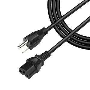 Weifeng Alta Qualidade rg59 cabo coaxial com poder nos Conecte o cabo do computador C7 americano 2 Pin cabos de alimentação
