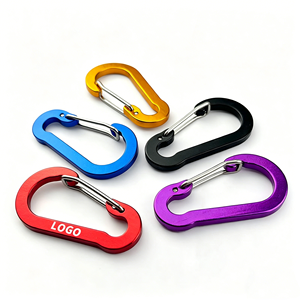 50 mm D Shape Aluminum Alloy Environmental Friendly Portable Carabiner Colorful <b>Keychain</b> for Climbing Camping Hiking Outdoor - Product Image 1