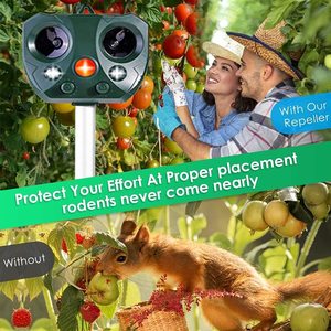 Năng Lượng Mặt Trời Siêu Âm Động Vật <span class=keywords><strong>Repeller</strong></span> ROHS Ngoài Trời Chim Sợ Động Vật Hoang Dã Hươu Gấu Trúc Sóc Chim Động Vật <span class=keywords><strong>Repeller</strong></span> - Product Image 4