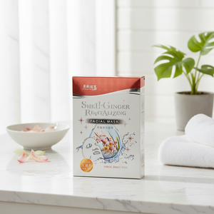 Máscara facial de algodón orgánico Mineral de ácido tranexámico para blanquear el brillo en seco Hoja de colágeno de vitamina C para el cuello de la cara - Product Image 3