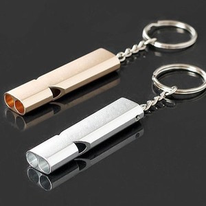 Sifflet en alliage d'aluminium à double tube, haute fréquence, équipement de survie pour le camping et les activités de plein air, sifflet métallique durable - Product Image 3