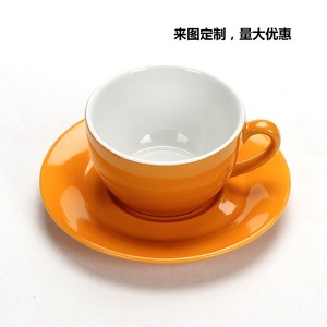 Custom ceramic coffee <b>cup</b> and saucer <b>set</b>, home/office afternoon <b>tea</b> mug, Nordic style breakfast <b>cup</b>. - Product Image 2