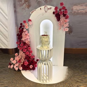 JINDA Event <strong>Decoration</strong> Supplies White <strong>Arch</strong> Backdrop Panel Round <strong>Arch</strong> Backdrop Stand Wedding - Product Image 1