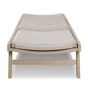 Muebles de Exterior de Diseño FERLY, Tumbona de Madera Ajustable con Cuerda Tejida a Mano, Color y Tamaño Personalizables - Product Image 4