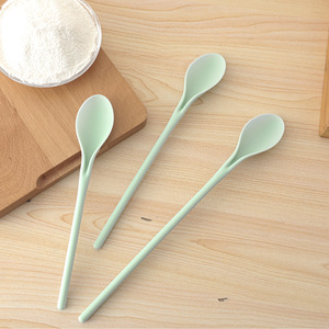 Cuillère à salade à long manche, ensemble de 3 spatules de cuisson en plastique, mini-spatule, outil de cuisine pour mélanger la confiture et la farine - Product Image 1