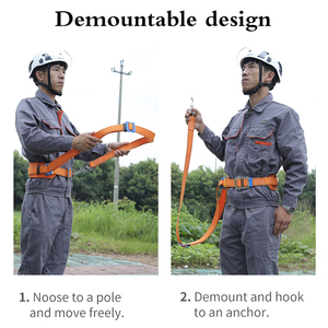XINDA sabuk pengaman poliester, peralatan pelindung diri untuk <span class=keywords><strong>Lineman</strong></span>, bekerja saat mendaki tinggi - Product Image 2