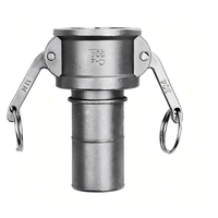 Raccords rapides pour tuyaux d'incendie en acier inoxydable 304/316L moulé, à tête hexagonale, type C-clamp, avec bride BSPP/NPT