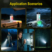 Lampe de poche LED d'extérieur portable multifonctionnelle mini lampe de poche LED rechargeable EDC en alliage d'aluminium avec clip et aimant