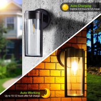 Lampe murale solaire extérieure IP65 étanche avec détecteur de mouvement LED haute luminosité pour cour, jardin, villa, éclairage nocturne
