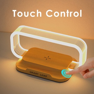 Shingel Sản phẩm mới đa chức năng USB 15 Wát nhanh chóng sạc đứng QI sạc không dây với Acrylic ánh sáng ban đêm đèn - Product Image 5