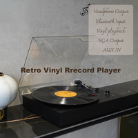 Tocadiscos de Vinilo 5.0 con Altavoces Estéreo Integrados para LP y CD
