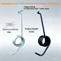 Papeterie personnalisée, mini-spirale en acier inoxydable de 10 mm, marque YU HUI, YH-099, pour cahier, reliure, clip à stylo, classeur, pour droitiers/gauchers