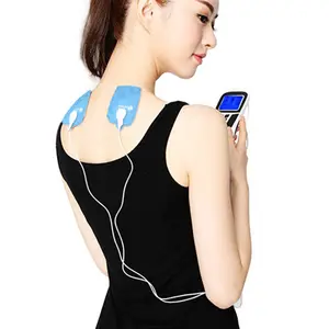 Unidad Tens Ems de doble canal, masajeador de pulso eléctrico recargable, máquina Tens para aliviar el dolor de hombros y cuello en la parte inferior de la espalda