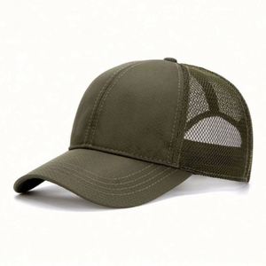 Gorra de béisbol deportiva al por mayor, de 6 paneles, de color liso, transpirable, de malla, de secado rápido para verano - Product Image 6