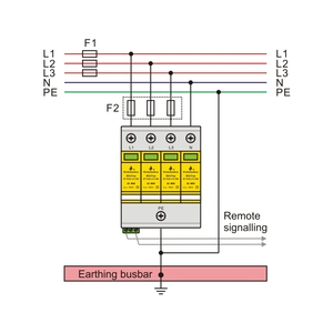 Telebahn 4p 20ka-40ka t2 275v ac ac spd kema עבור שלושה שלבים - Product Image 4