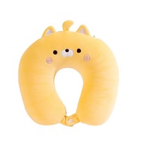 Oreiller de cou multifonctionnel en forme de U, mignon pingouin, double usage, jouet en peluche portable avec rembourrage en mousse amovible pour le camping, logo personnalisé