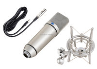 Microphone à condensateur de studio VOXFULL, capsule à diaphragme large de 26 mm en or, pour chant, enregistrement vocal et podcasting