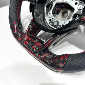 Volant sport personnalisé en fibre de carbone forgée rouge pour <span class=keywords><strong>Mercedes</strong></span> Benz AMG W205 W204 W203 W212 W213 CLS W222 C300 - Product Image 4