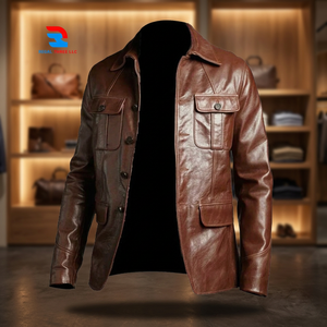 Vestes en cuir d'agneau véritable de haute qualité, sur mesure, pour hommes, de la marque Regal Three Sportswear |   Vêtements d'extérieur d'hiver antibactériens et respirants - Product Image 3