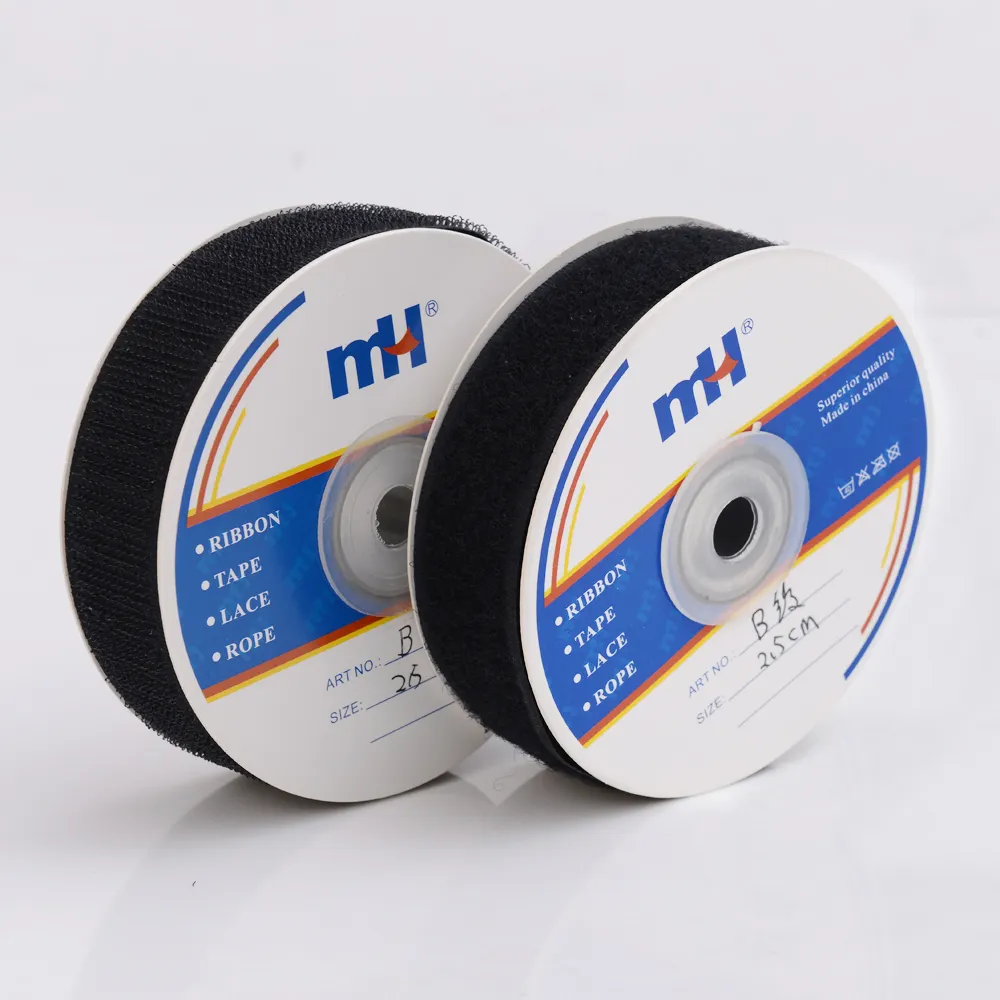 Grade ABC Factory Custom 20mm 25mm 38mm 50mm 100mm Adhesive Fastener Sticky Back to Back Polyester Nylon Hook and Loop Tape Roll