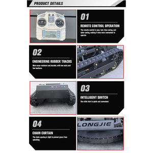 Tosaerba Telecomandato Cingolato RC per Tutti i Terreni, Macchina Falciatrice per Pendenze, Tagliaerba Radiocomandato e Robotizzato - Product Image 6