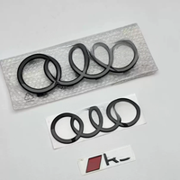 Emblema de 4 anillos ABS para capó delantero y maletero trasero de coche para Audi A3 A4 A5 A6 A7 A1 A2 Q2 Q3 Q4 Q5 Q7 Q8 TT S3 S4 S5 S6 S7
