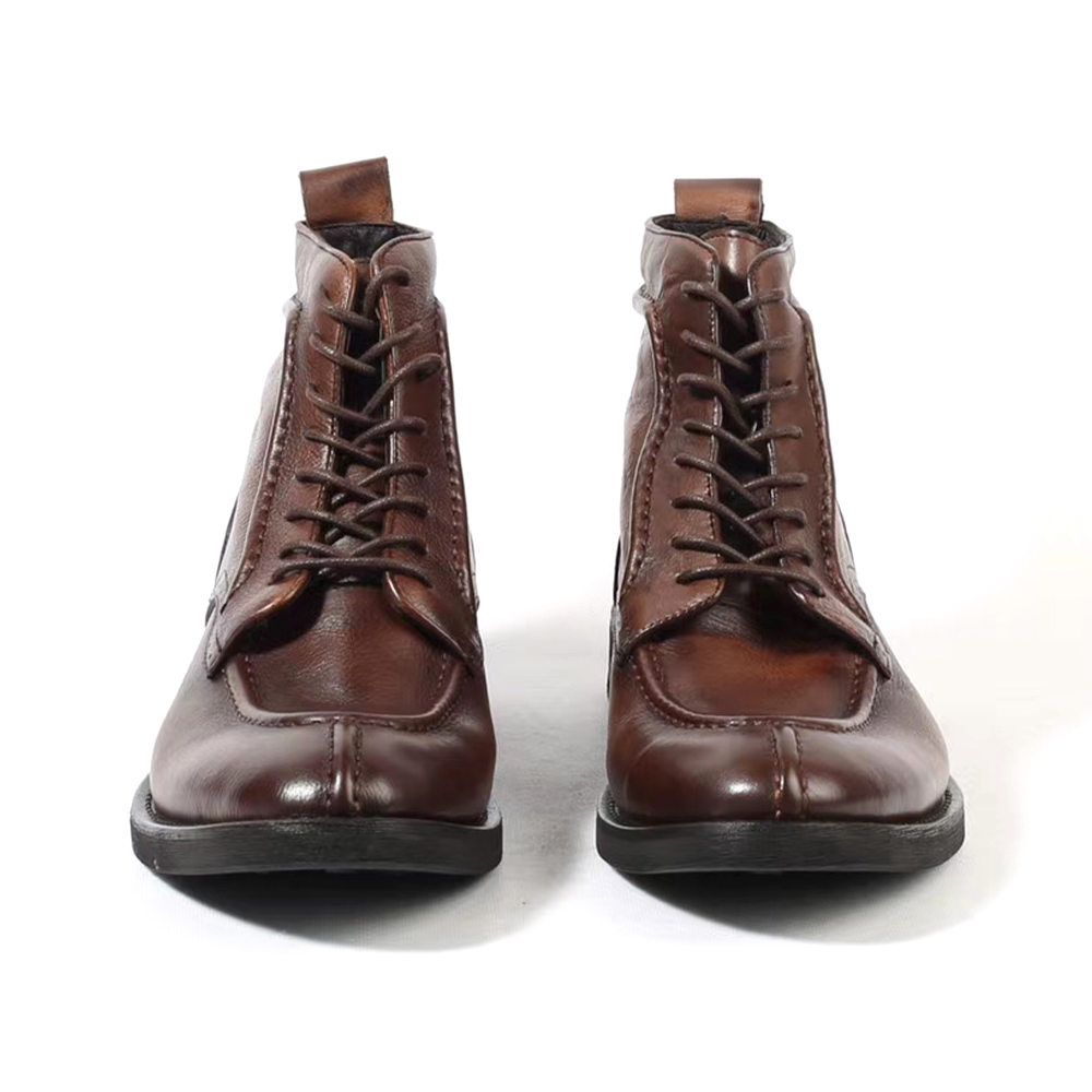 chinese dress ladies Amazon.com | Men's Fashion Side Zipper Leather Chelsea Boots Flat Soft Sole  Casual Dress Boots Outdoor Work Comfortable Round Toe High Top Sneakers  Ankle Boots For Men(Black,6)