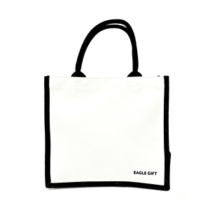 Cotton Canvas Jute Letter Pattern <b>Tote</b> Bag with Custom Printed Logo Gift Option Promotion Sublimation Blank - Product Image 6