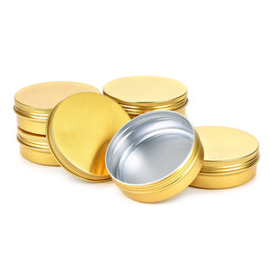 Nouveau rouge orange <span class=keywords><strong>bleu</strong></span> boîte en aluminium 1oz 2oz 3oz 4oz bouche peu profonde métal baume à lèvres conteneur crème pour les yeux vis cosmétique boîtes en aluminium - Product Image 5