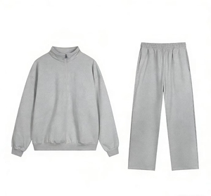 <span class=keywords><strong>Felpa</strong></span> Sportiva Invernale/Primaverile Ol0 con Logo a Lettere - Vestibilità Ampia - Unisex Uomo/Donna 65% Cotone 35% <span class=keywords><strong>Poliestere</strong></span> con Cerniera 1/4 XS - Product Image 5