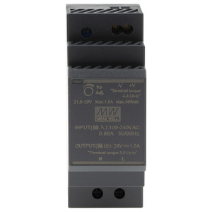 Fuente de Alimentación Industrial Mean Well 24Vdc 1.5A Entrada 100-240Vac Salida 36W - Product Image 1