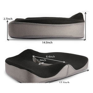 Cojín de asiento de espuma viscoelástica original con parte inferior antideslizante que mejora la postura y soporta la almohada lumbar para coche - Product Image 3