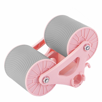 Rouleau Abdominal Professionnel Portable à Rebond Automatique 2 Roues pour Entraînement de Base Équipement de Fitness Maison