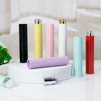 Mini testeur de luxe de 10ml bouteille d'atomiseur de parfum de voyage taille de poche avec vaporisateur de distributeur de givre rechargeable et scellage de bouchon à vis