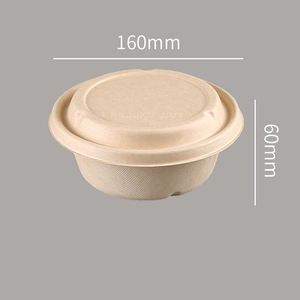 ทิ้งย่อยสลายได้750มิลลิลิตรรอบเป็นมิตรกับสิ่งแวดล้อมอ้อยชานอ้อยชามทิ้งที่มีฝาปิด - Product Image 2