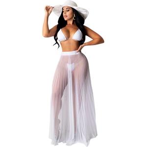 Costume da Bagno Tre Pezzi Sexy <span class=keywords><strong>Mini</strong></span> Bikini <span class=keywords><strong>Trasparente</strong></span> e Abito da Spiaggia - Product Image 6