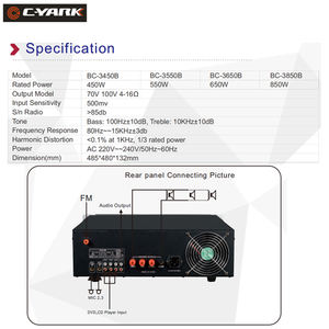 Amplificateur de puissance mono 4 canaux de classe TD 450W à logo personnalisé en métal - Amplificateur audio professionnel numérique pour <span class=keywords><strong>DJ</strong></span>/Club - Product Image 6