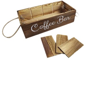 <b>Coffee</b> Bar Storage Box 32cm Rectangle With Handle Removable Insert For <b>Coffee</b> Bean Storage - Product Image 5