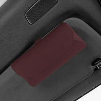 Direct Manufacturer <strong>Top</strong> Grade Pvc Leather Car Sun Visor Eyeglass Storage Box Magnet Lid Fit All Interior Sun Visors