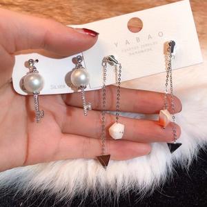 Aros con perlas cultivadas plata 925 Pendientes Joyería Venta al por mayor pendientes circular plata 925 por mayor de plata 925aretes - Product Image 6