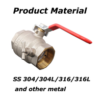 Válvula de bola de latón de puerto completo NPT BSP con rosca hembra sin plomo YOD OEM PN20 PN25 de acero inoxidable SS de 1/2 pulgada para control de agua en plomería