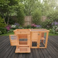 Vente en gros de poulaillers en bois de luxe, petits, modernes, écologiques, imprimés, pour l'été/l'hiver, avec un grand espace de course extérieur