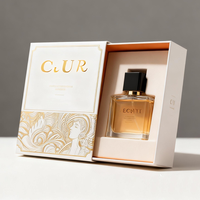 Boîte cadeau à tiroir personnalisée blanche et orange avec impression dorée et insert en mousse pour cosmétiques et vente en gros de cadeaux