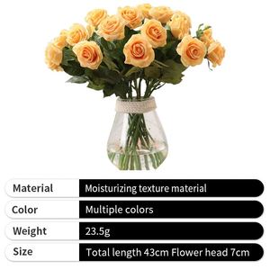 Flores Artificiales de Seda Blanca al Tacto Real, con Aspecto Natural, para Decoración del Hogar, en Paquetes al por Mayor - Product Image 2