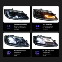 Faro Delantero DRL LED Mejorado para Jetta MK6 2011-2018 con Señal de Giro, Ensamblaje Modificado de Lámpara Principal, Accesorios de Auto para Volkswagen VW