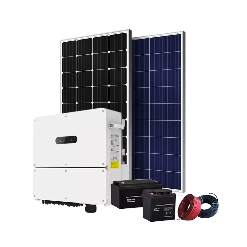 Kit de paneles solares 5kva 10kva 20kva, productos de energía Solar con batería de litio, sistema de energía solar fuera de la red